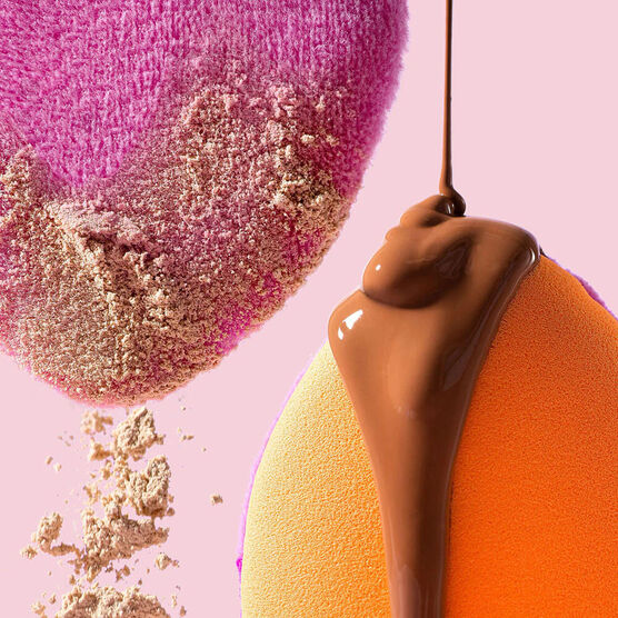 Kit com 4 Esponjas Puff 2 em 1 Real Techniques